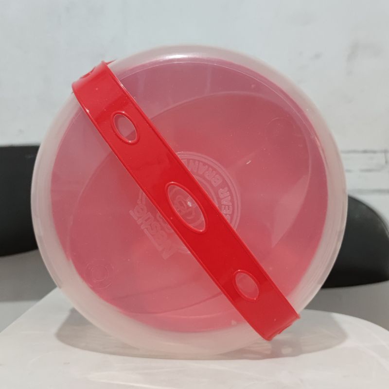 KOTAK KUE/ROTI/BOLU KAPSUL BULAT MERK NESTLE - TEMPAT BOLU KUE PLASTIK PENYIMPANAN KOTAK BULAT TUTUP