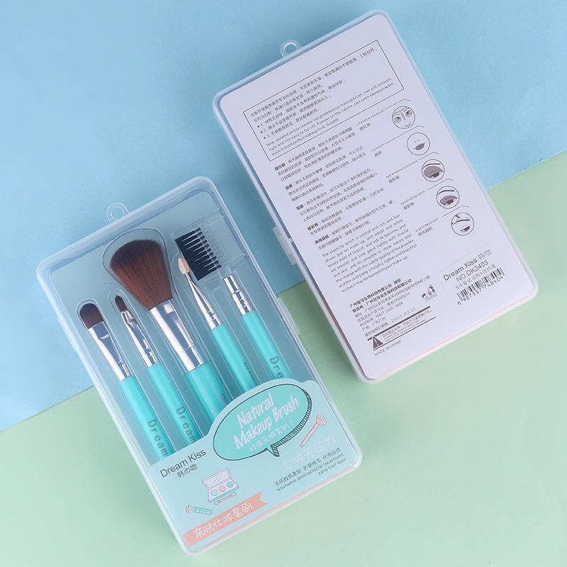 MAANGE  5 Pcs/set Kuas Make Up Rias Profesional Kit Kosmetik dengan Kotak/ Make Up Tools / Set Brush Make Up / Set Paket Kuas / Beauty Tools Pemula Lengkap Ori Make Up Gift Set Alat 0065