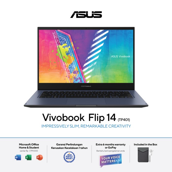 Asus Vivobook Flip TP401MA-HD421 Intel Celeron-N4020 4GB 256GB