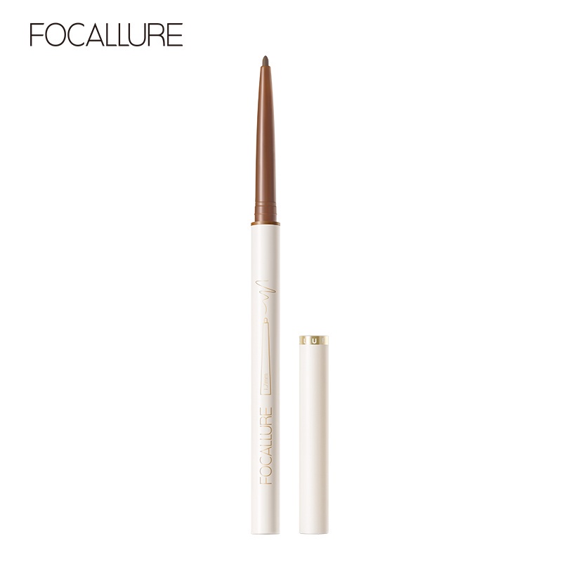 FOCALLUREEyebrow Pencil Eyeliner Anti Air Dan Tahan Lama #ConfidenceHalo Eyeliner Gel Pencil, An Ultra-slim 1.7mm. FA243