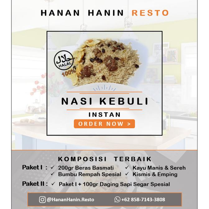 

+++++] Nasi Kebuli Instan RICE COOKER Abu Kass Resto LENGKAP DAGING SAPI dll