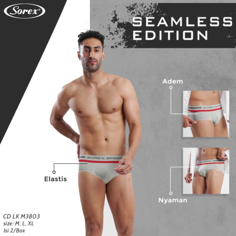 grosir celana dalam Laki Laki sorex Rajut Sport seamless  3803