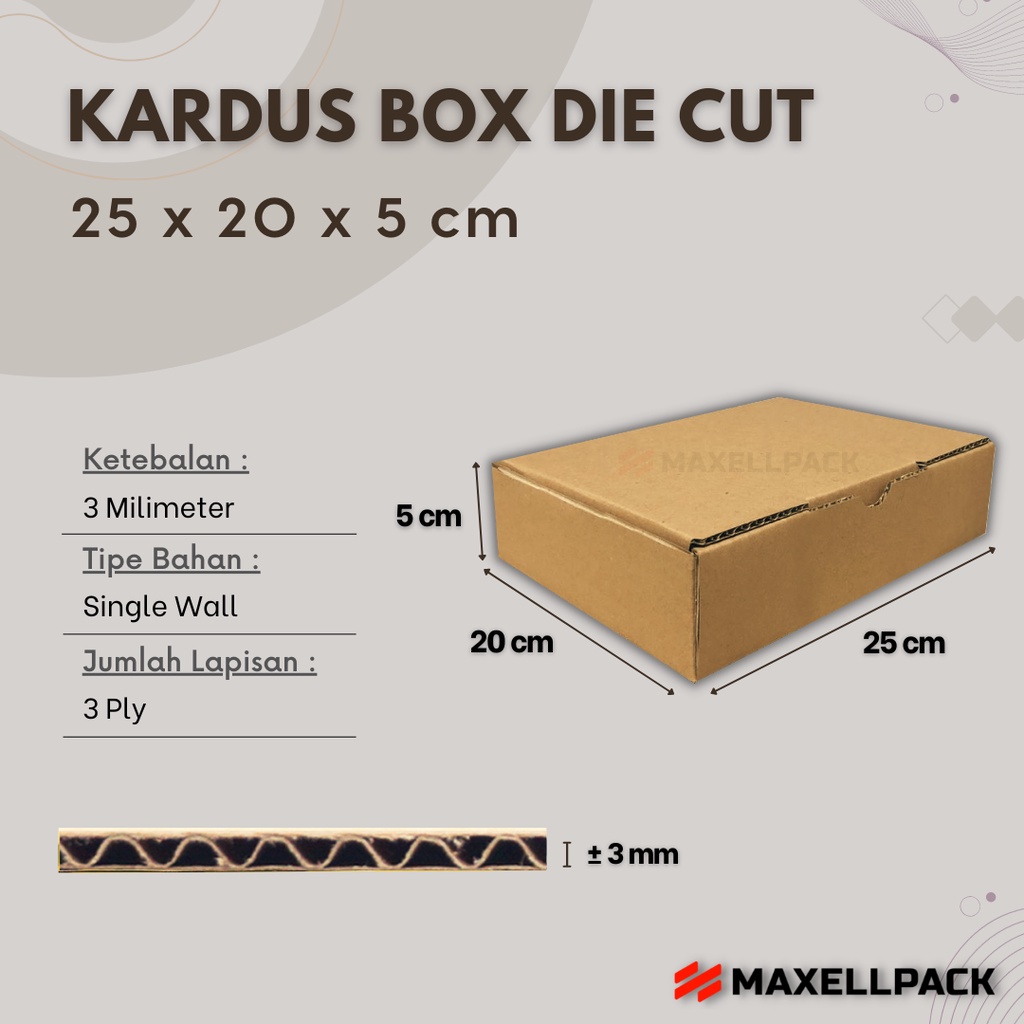

Kardus Box Die Cut 25x20x5 CM Kotak Dus Packing Pizza Baru Polos