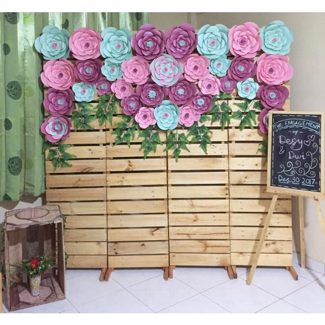 Backdrop Wedding Backdrop Kayu Jati Belanda Rustic Wooden Wedding Backdrop