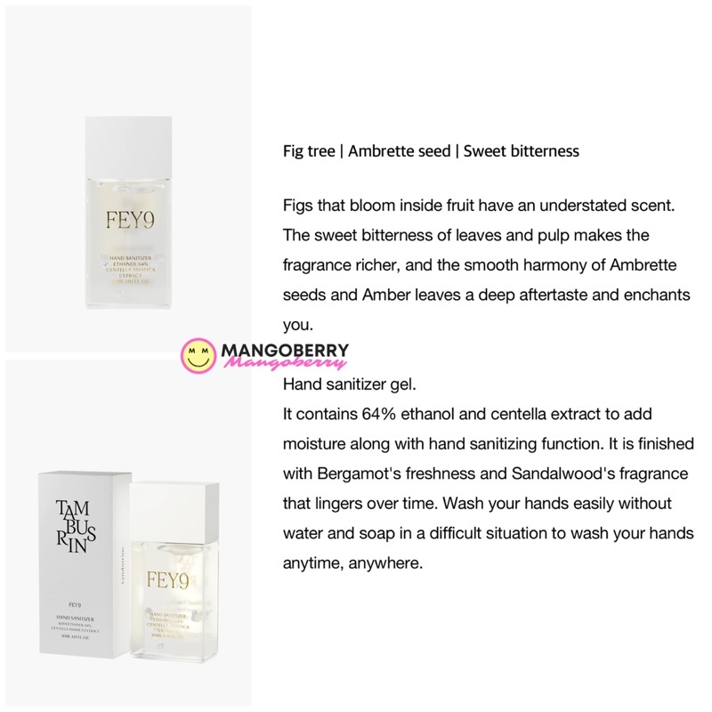 TAMBURINS - Hand sanitizer 30ml