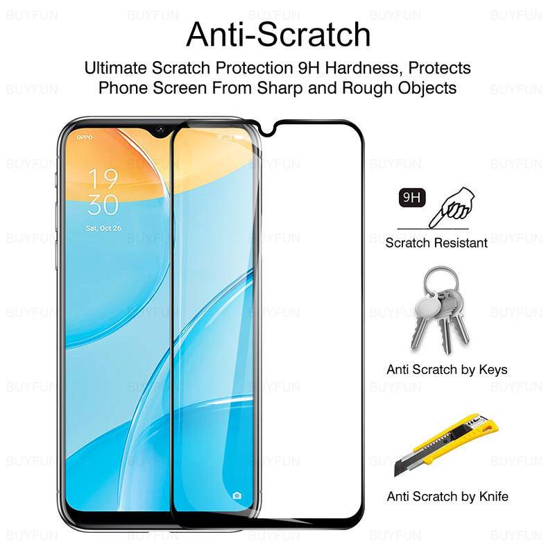 2pcs Pelindung Layar Tempered Glass 10D Full Cover Untuk OPPO A16