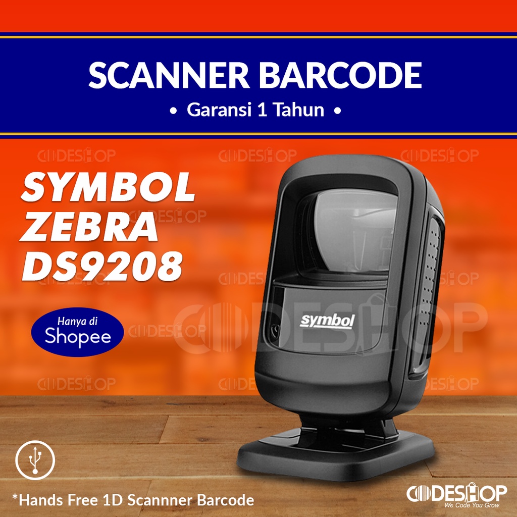 BARCODE SCANNER OMNI MOTOROLA ZEBRA SYMBOL DS9208