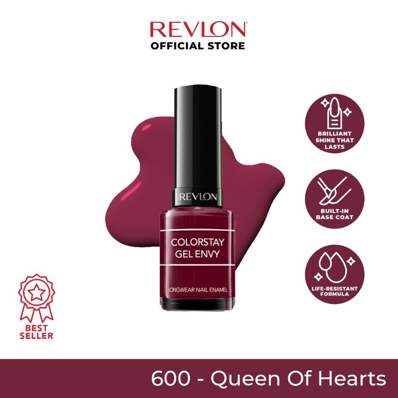 Revlon Colorstay Gel Envy 600 Queen of Hearts Cat Kuku Kutek Kutex Kuteks