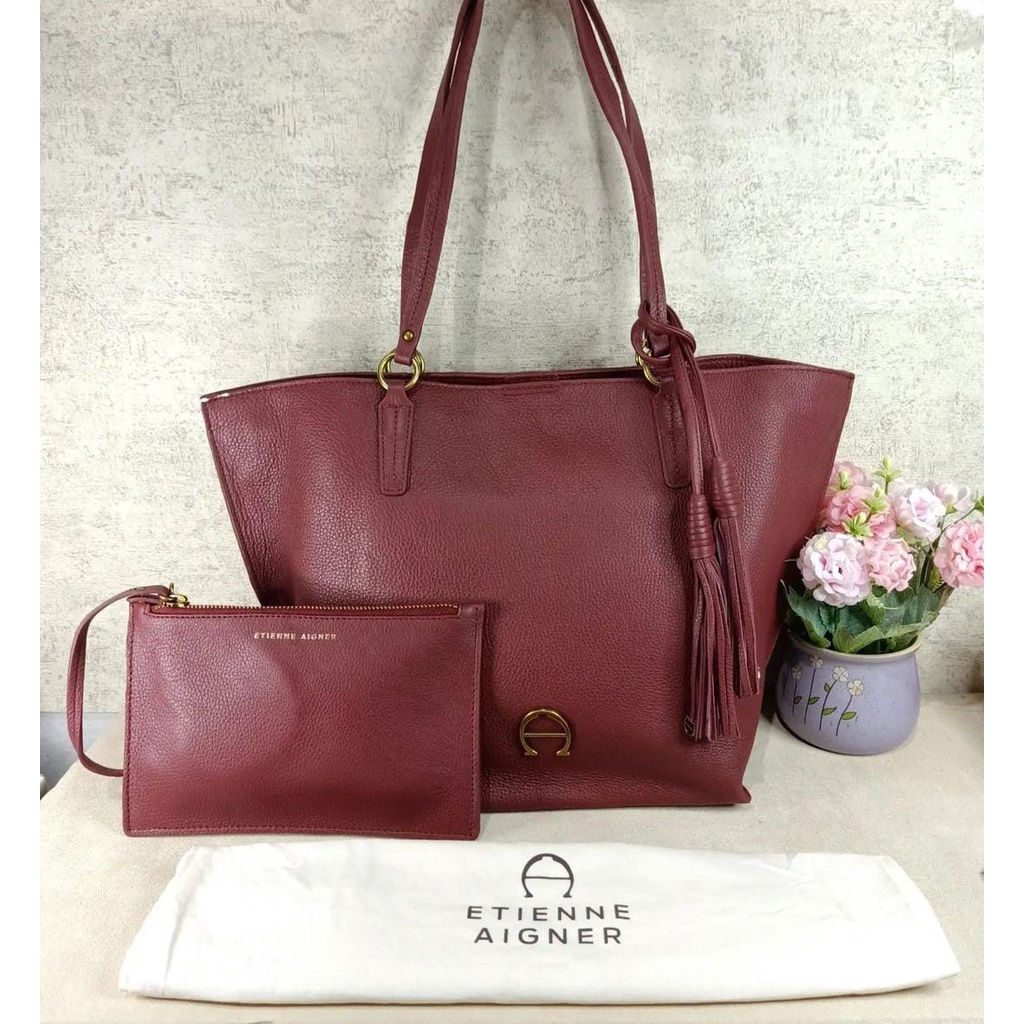 Tas Etienne Aigner Antic Cordovan Marriane Tote New Original
