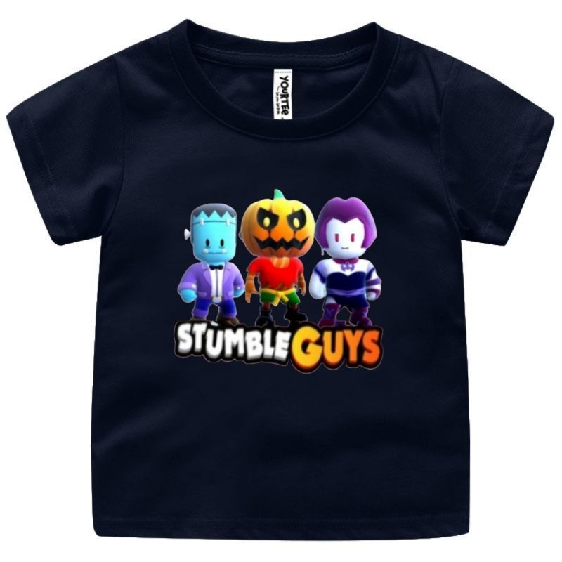 BAJU KAOS ANAK LAKI -LAKI/PEREMPUAN 1-12 TAHUN MOTIF STUMLE GUYS HALLOWEN