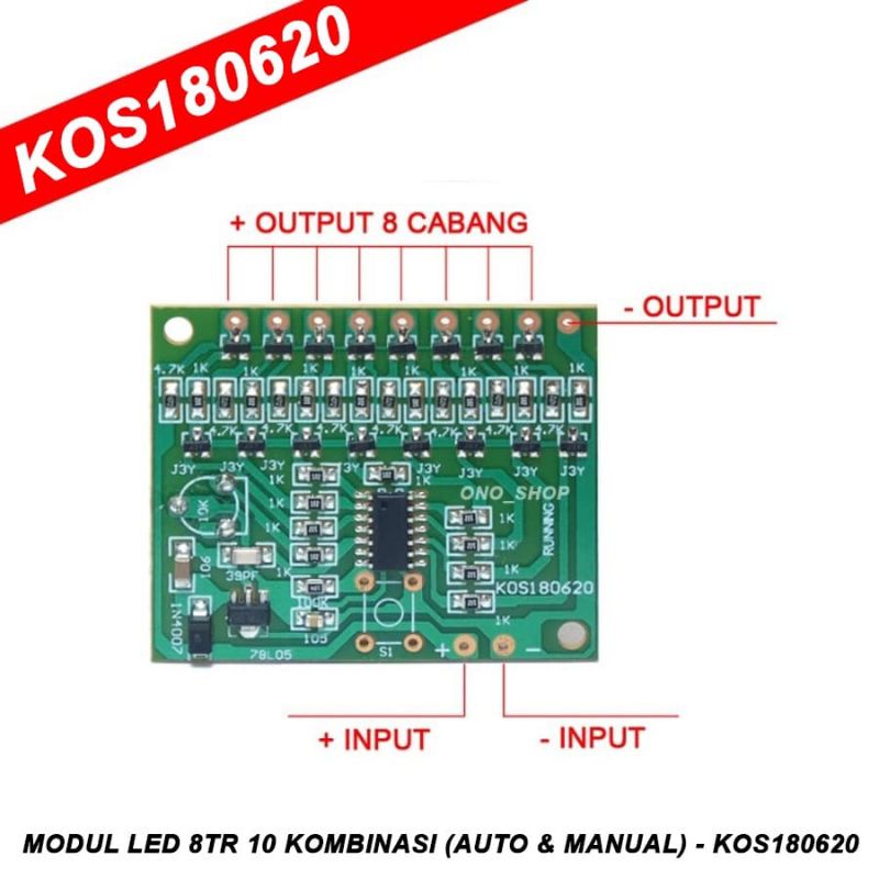 modul kolong mobil truk dan bus 8 canel 12 -24 volt