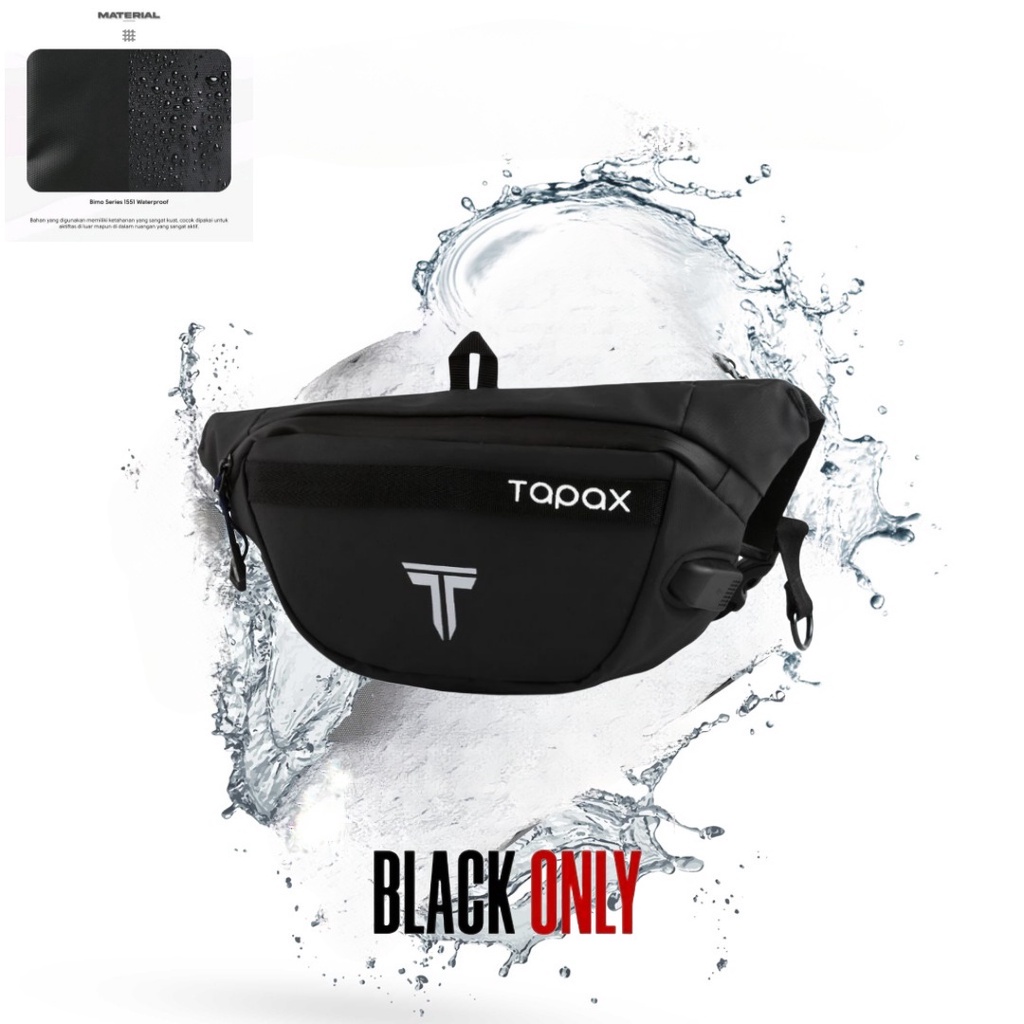 Waistbag USB Waterproof premium style tapax phonix new