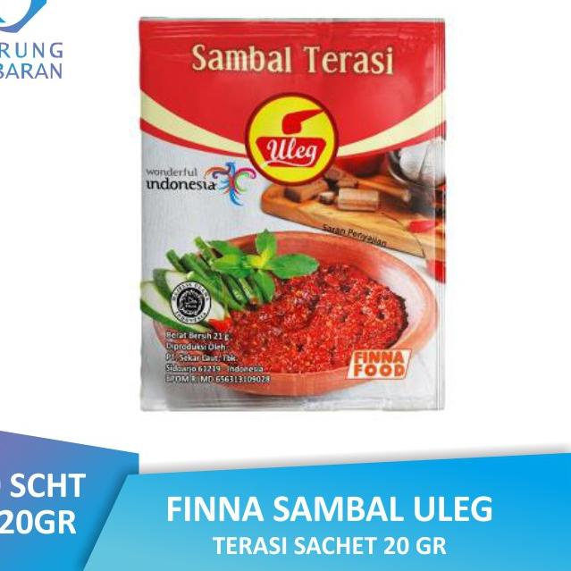 

ㆅ Finna Sambal Uleg Terasi Sachet (10 x 21gr) NEW ARRIVAL 3296 ♚