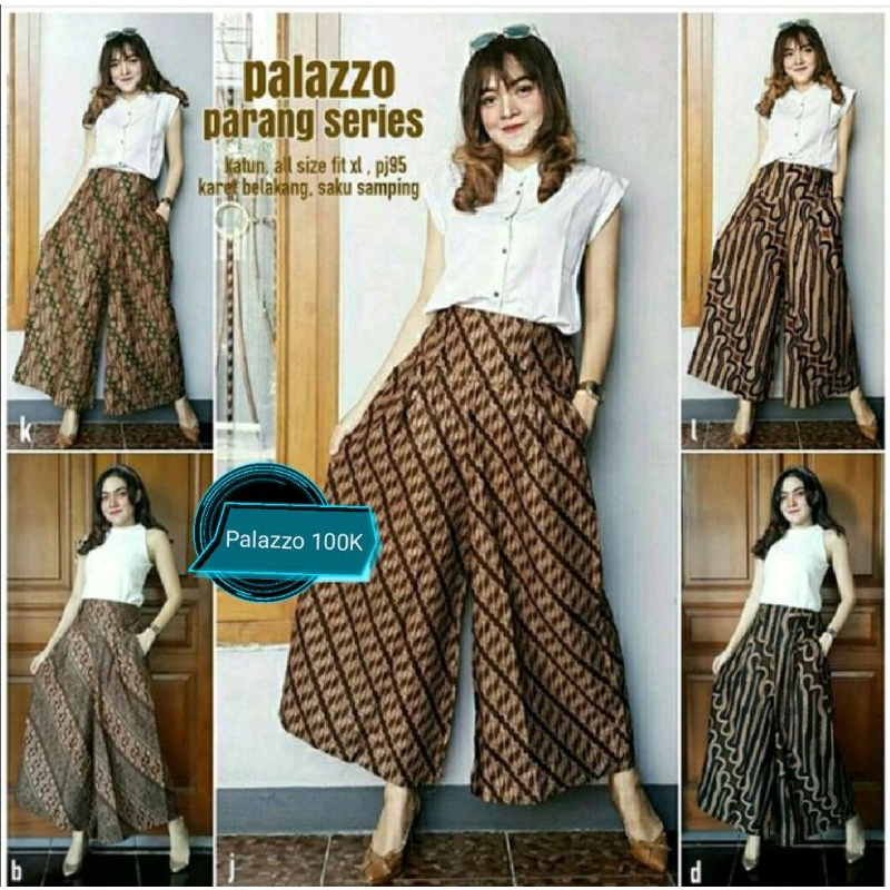 Batik Palazzo unik celana batik wanita bawahan batik cewek