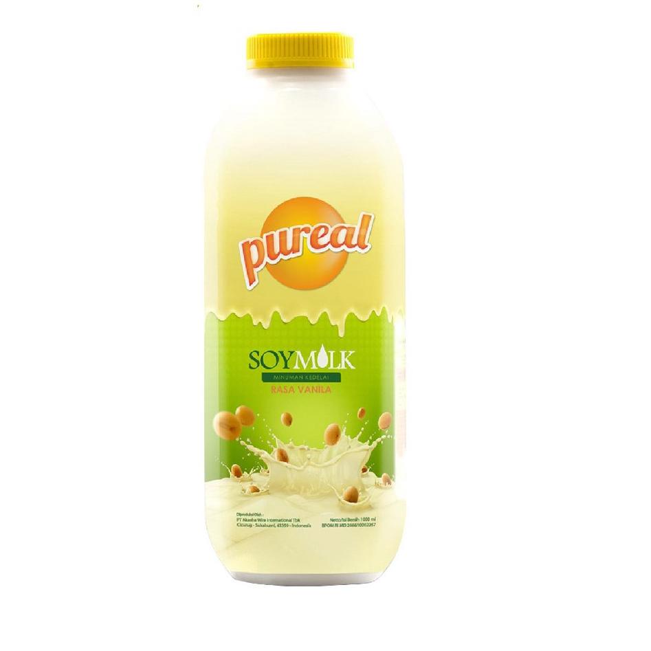 

✨MEN SALE✨ Pureal Soy Milk / Susu Kedelai - Vanilla 1000 mL / Susu Soya gas !!