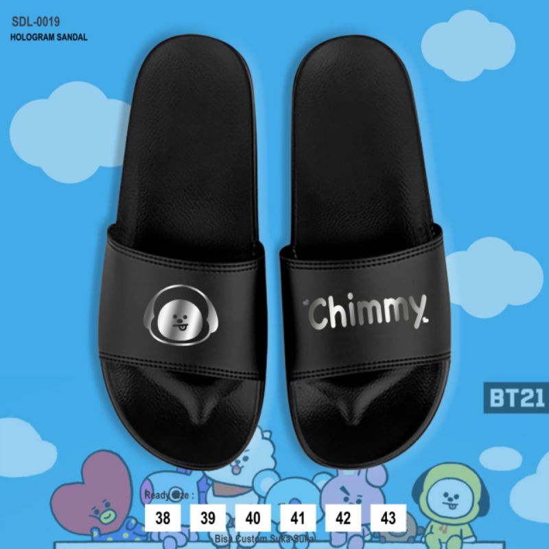 SENDAL BT21 HOLOGRAM/SANDAL HOLOGRAM TATA/CHIMMY/SHOOKY/KOYA/RJ/MANG/COOKY