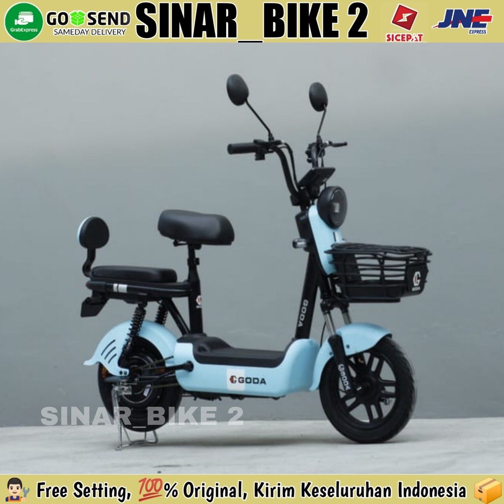 Sepeda Motor Listrik E-Bike Goda 125 500 Watt,, UOU US1 Viper Golden 500 Watt