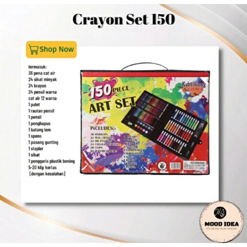 

Crayon Set Mewarnai Melukis Pensil Menggambar 150 PCS / Alat Tulis