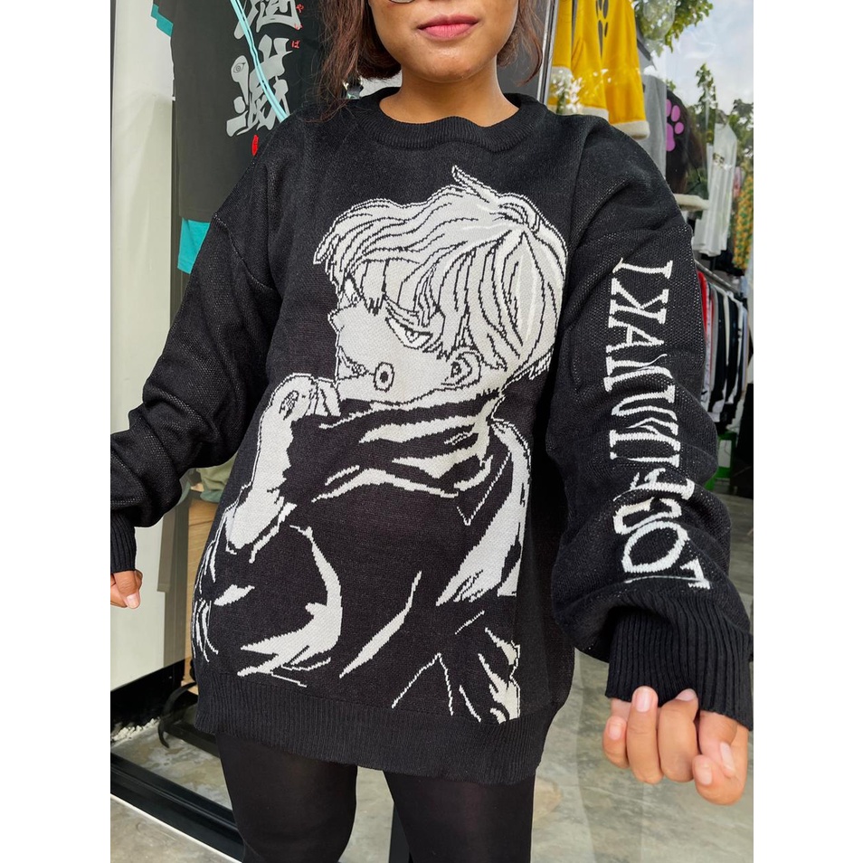 Sweater Rajut Inumaki Toge Anime Manga Jujutsu Kaisen Premium Unisex