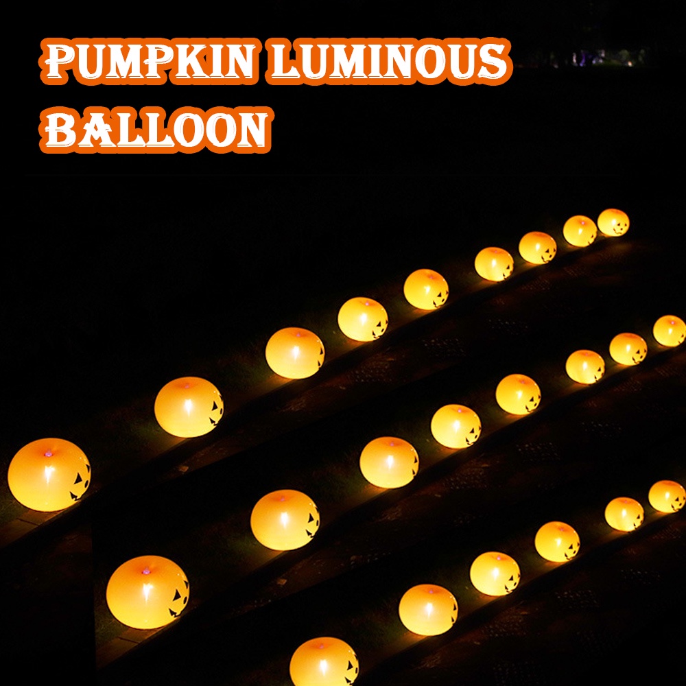 5pcs / Set Balon Latex Bentuk Labu Halloween Untuk Dekorasi Pesta