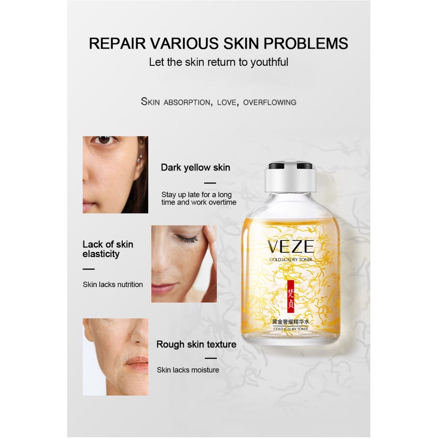 VEZE Line Carving Toner Collagen Protein and Gold Luxury Toner