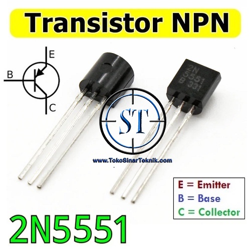 Transistor 2N 5551 NPN TO-92 2N5551 150V 600mA Amplifier High Voltage 2N-5551