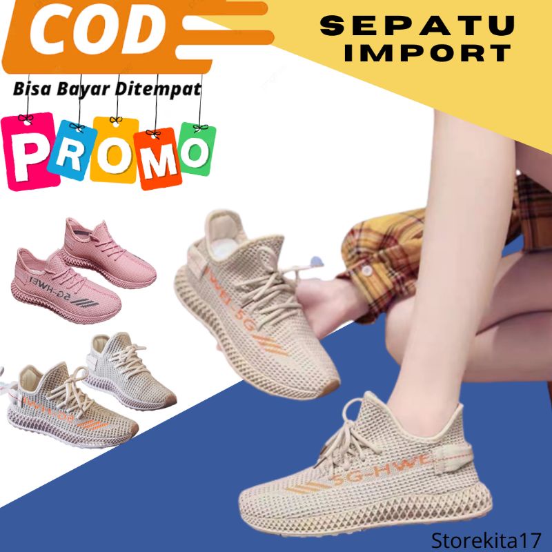 Sepatu wanita sneaker import sepatu slip on korea