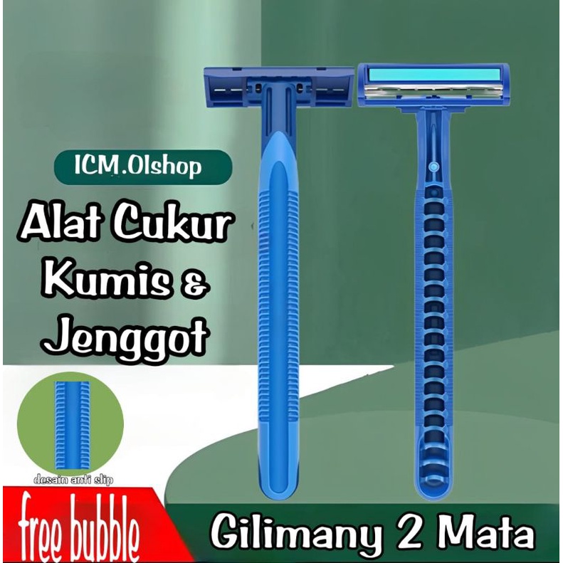 Alat Cukur Jenggot/ Cukuran Jenggot Shaving Tools/Kerikan 2 Mata Pisau⭐ ICM ⭐