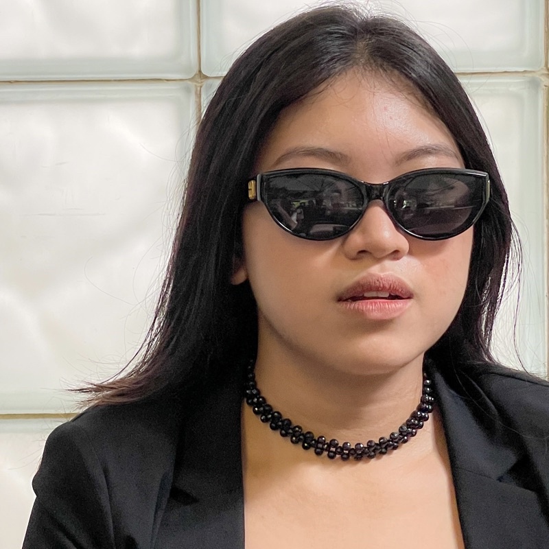 Salvia Choker / Kalung Manik / Kalung Beads / Choker Necklace / Kalung Choker Batu Kerikil / Manik-m