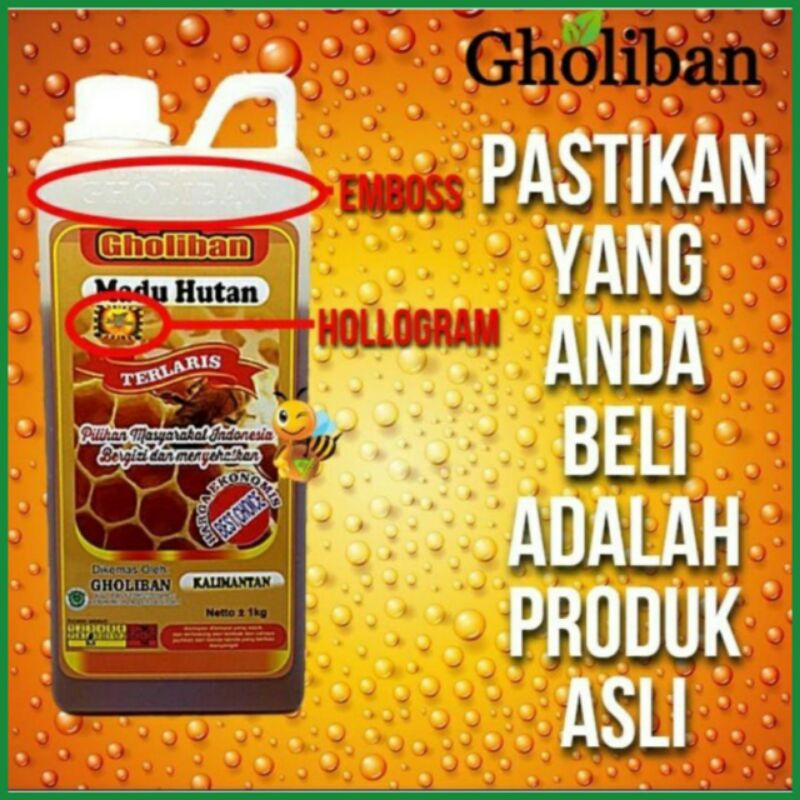 

MADU HUTAN KALIMANTAN 1KG MADU GHOLIBAN ASLI ORIGINAL - MADU BEE POLLEN DAN ROYAL JELLY