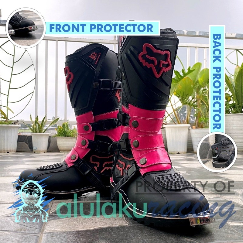 Sepatu Trail Motocross X Lokal Boots Riding SV Premium Quality with Safety Protectors - 002