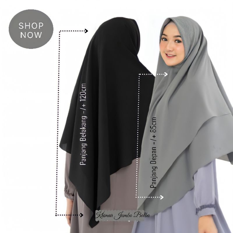 Segi empat Instan Jumbo 150X150 / 130X130 Instan Syar&quot;i Jumbo Ori Hijab jilbab 2 layer