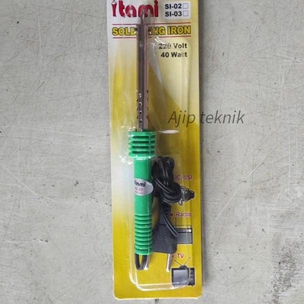 Produk Terbaik--solder listrik 40watt 220v solder gagang plastik soldering iron itami