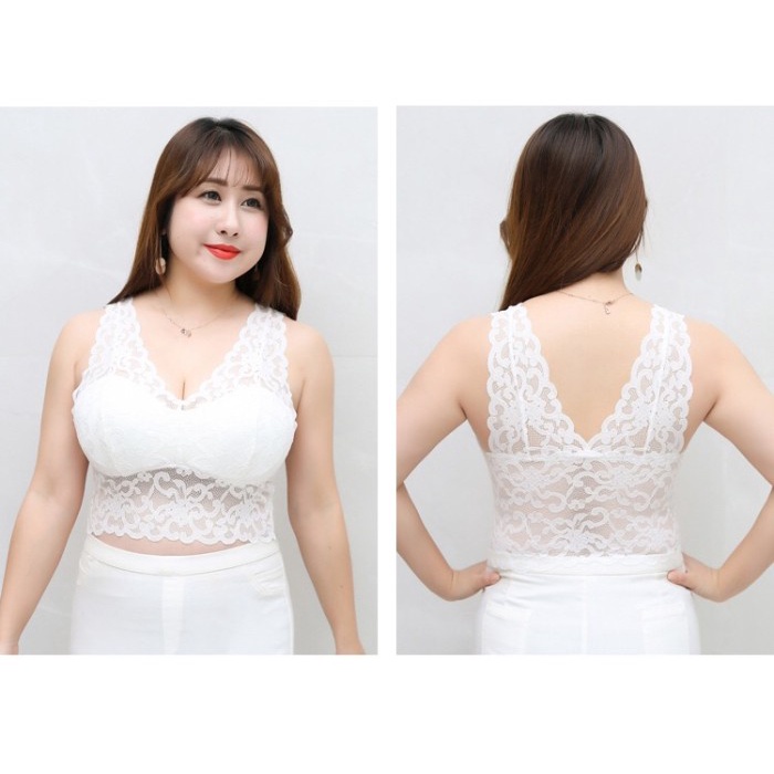 Wardrobe Bralette Import Wanita Bra Lace Jumbo Big Size Camisole Renda Premium
