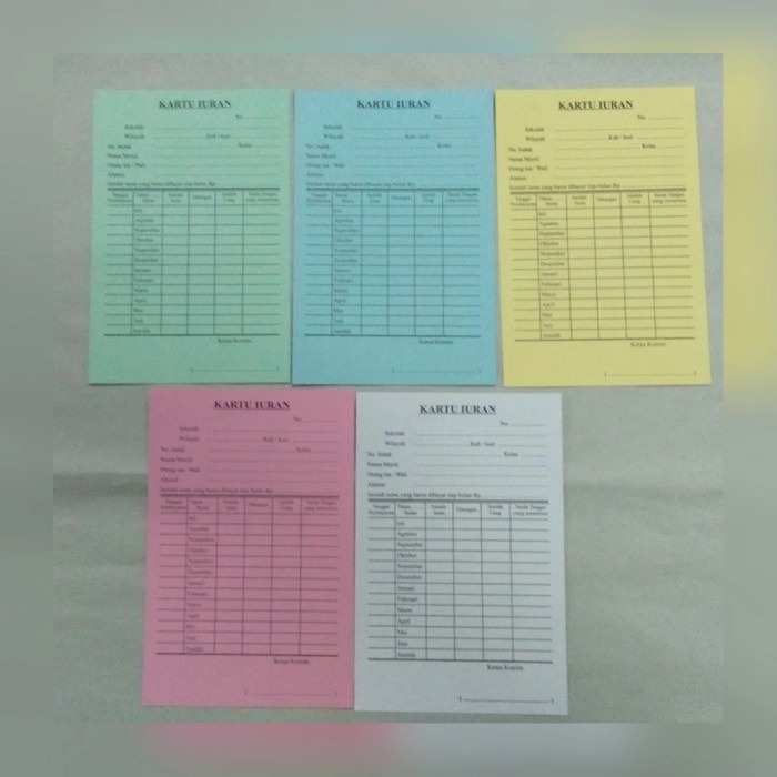 

murah Kartu Iuran SPP / BP3 / Bayaran Sekolah Satuan Eceran - RANDOM