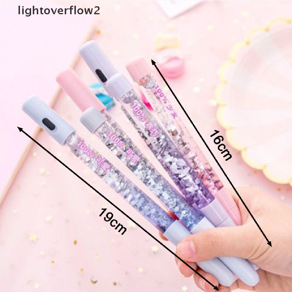 (lightoverflow2) Pulpen Gel 0.5mm Gaya Korea Selatan / Jepang Untuk Anak Perempuan (ID)