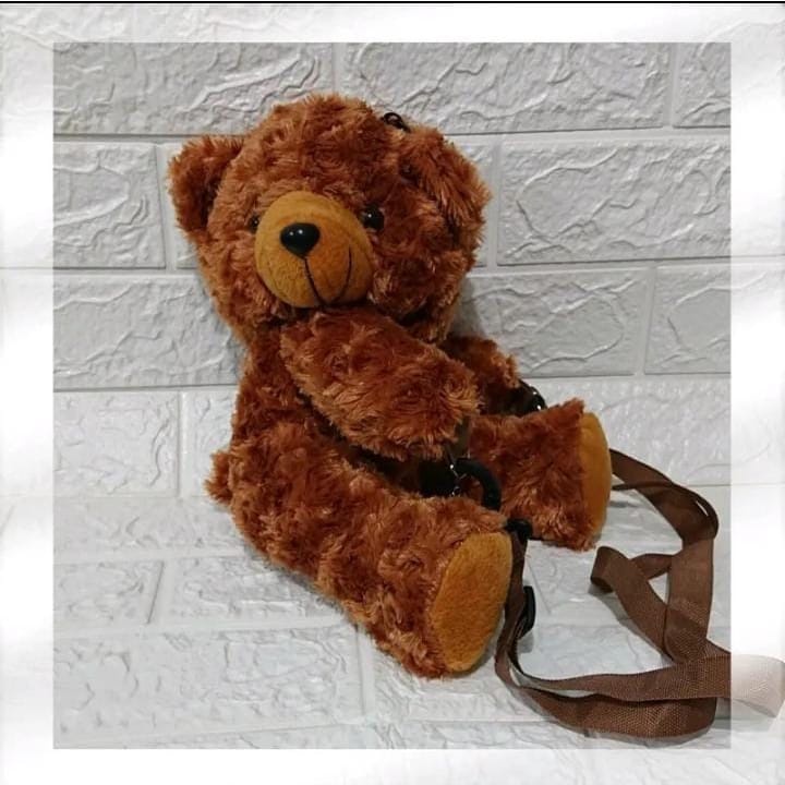 "aisyahbagss" - Tas Wanita Tas Selempang Beruang Merangkul Tas Boneka Beruang Tas Selempang Bulu Ber
