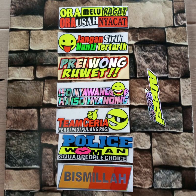 STICKER CUTTING KATA-KATA TEAM CERIA