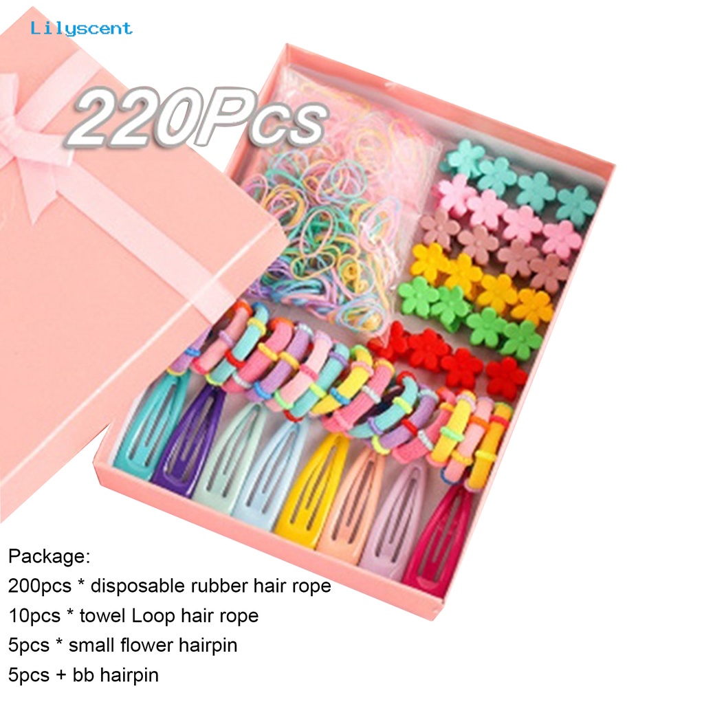 004 LS 004 220Pcs / Set Jepit Rambut Warna Permen Untuk Anak Perempuan