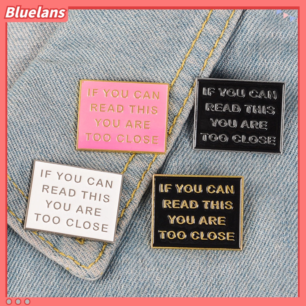 Bluelans IF YOU CAN READ THIS Unisex Letter Rectangle Brooch Pin Bag Hat Badge Jewelry