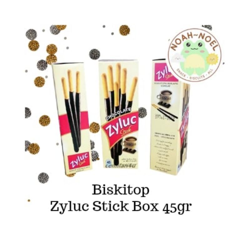 

NN - BISKITOP Zyluc Stick Box 45gr Biskuit stik salut cokelat Pocki Murah