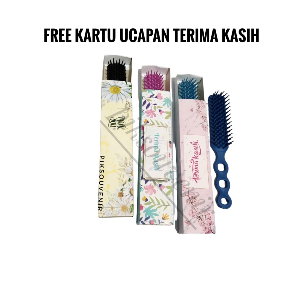 Souvenir Pernikahan 25pcs SISIR MODEL SIKAT Kemas BOX SLENDING full motif souvenir hadiah