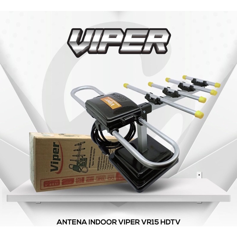 ANTENA INDOOR (dalam ruangan) DIGITAL HDTV TIPE VR15 MERK VIPER PACKING DUS