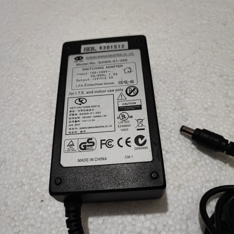 Adaptor 12V 3,5A Jack 5,5mm Lubang besar SAWA-01-350