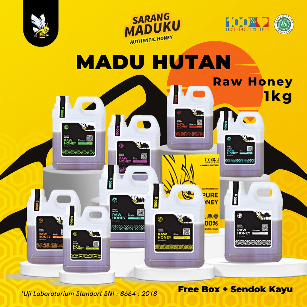 

Sarang Maduku - Madu Asli Madu Hutan Liar 100% Raw Honey 1Kg