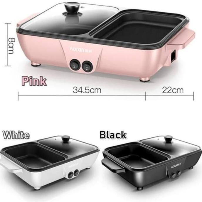 TERMURAH NEW!!!SHENAR MINI ELECTRIC HOTPOT / STEAMBOAT & GRILL PAN / BBQ MULTIF /PERALATAN MASAK SET