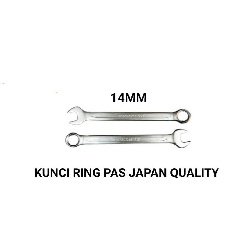 KUNCI RING PAS 14mm CR-V SATIN HEAVY DUTY KENTARO JAPAN QUALITY