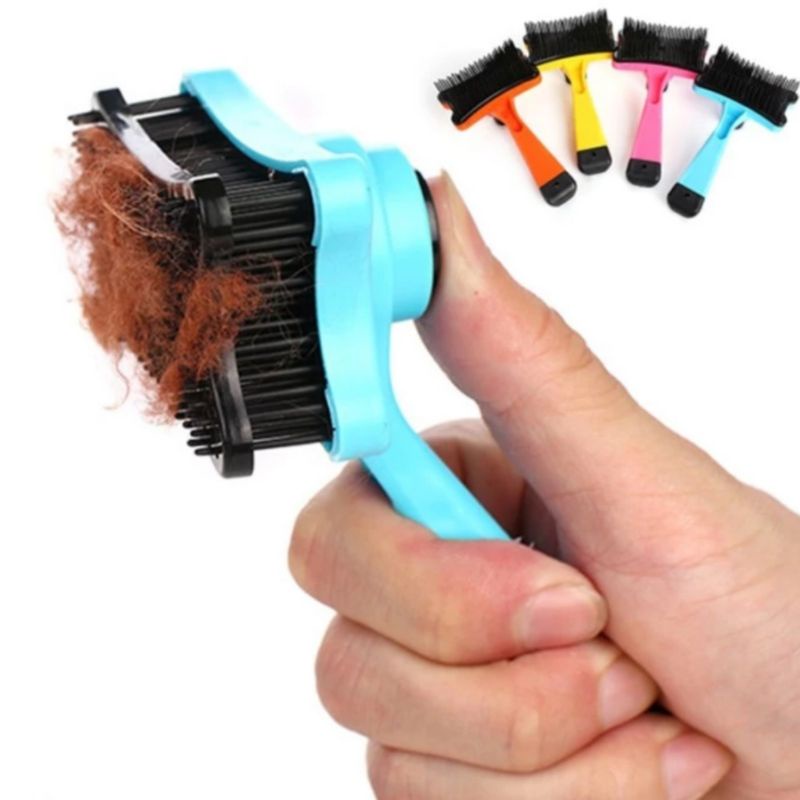 SISIR GROOMING BRUSH BULU KUCING TOMBOL