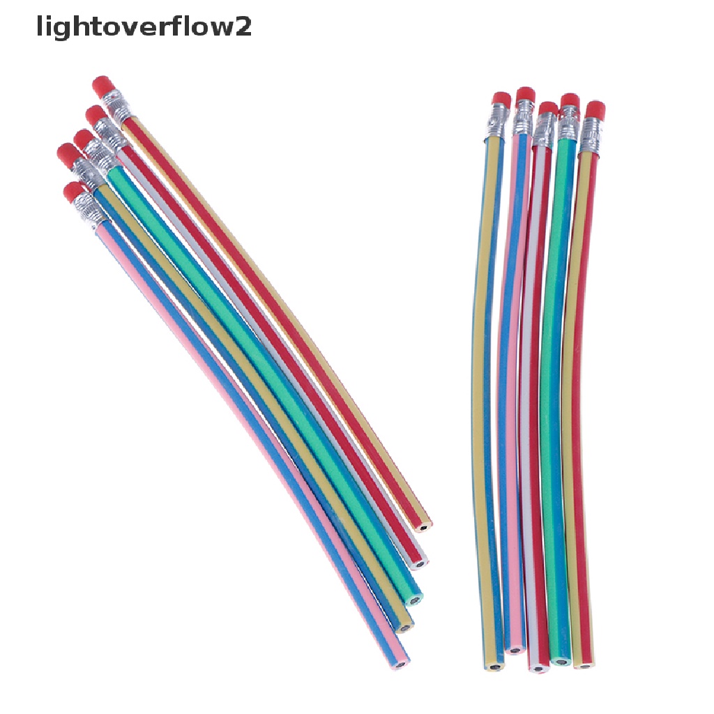 (lightoverflow2) 10pcs / Set Pensil Flexible Lembut Dengan Penghapus Untuk Menulis Anak (ID)