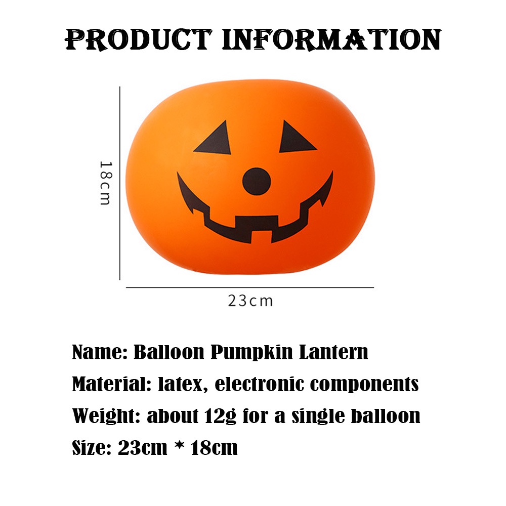 5pcs / Set Balon Latex Bentuk Labu Halloween Untuk Dekorasi Pesta